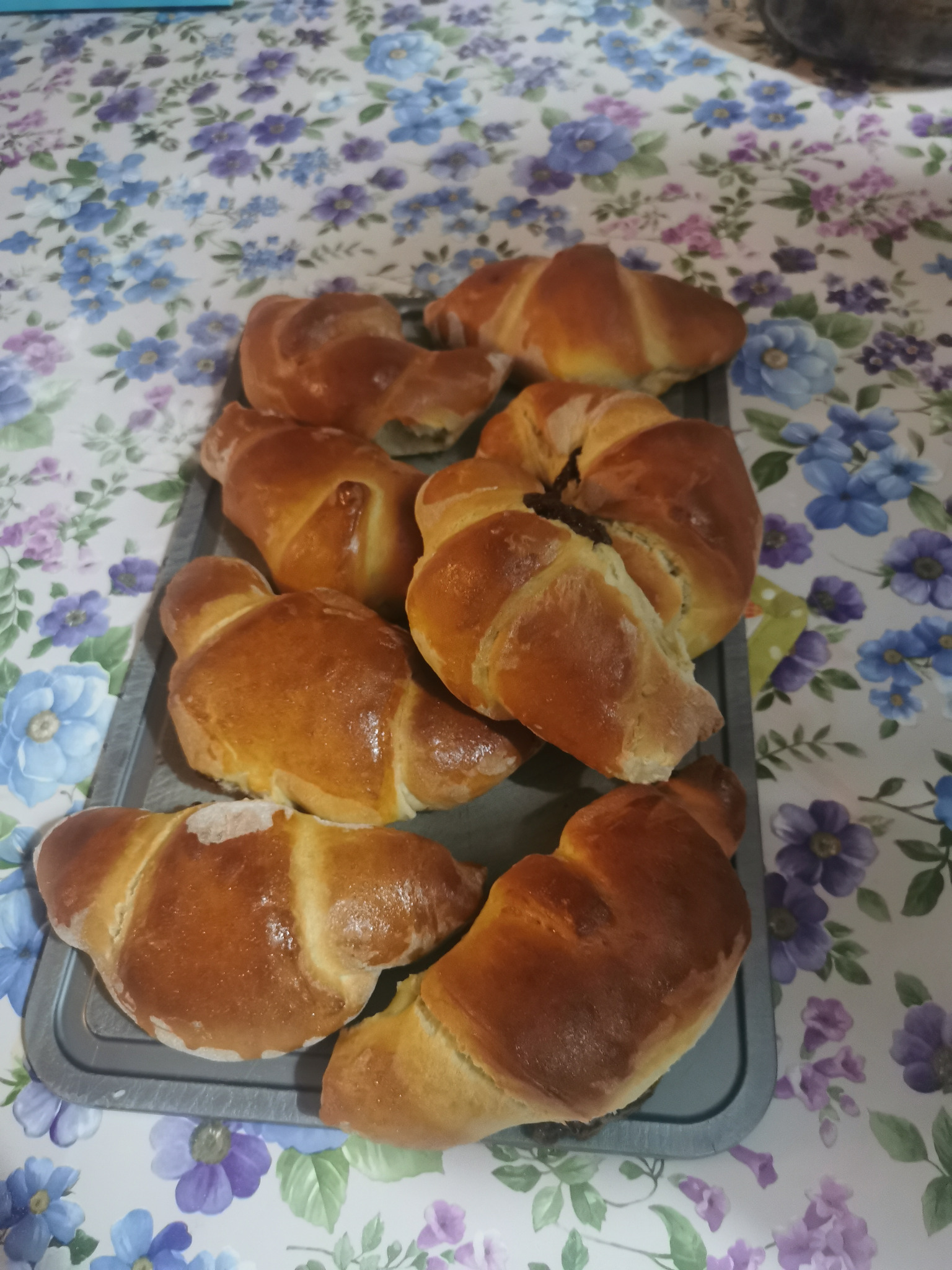 Domowe drożdżowe rogaliki upieczone w Agroturystyce SULEŃKA